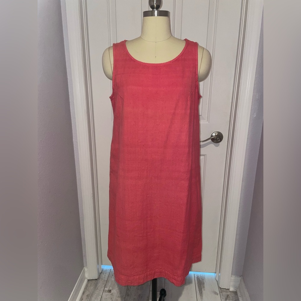 Auntie Oti Sleeveless Coral Dress